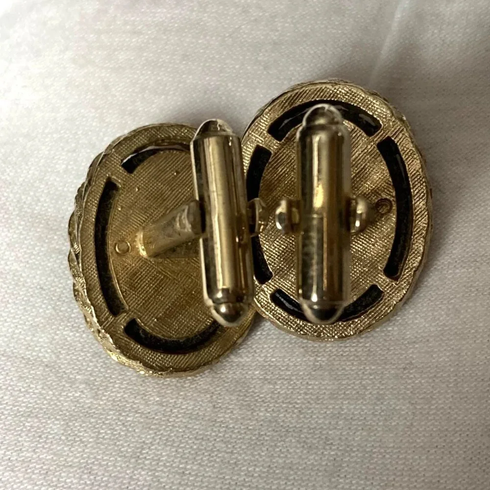 Vintage Mens Cufflinks Tie Clips Lot Gold Silver Tone Mixed Designs Mid Century